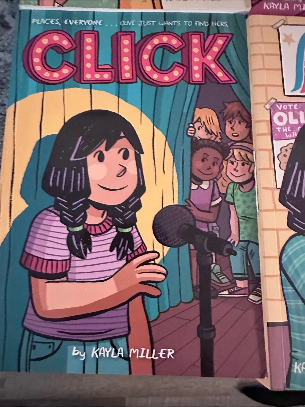 Kayla Miller Middle School Graphic Novel Non Fiction Act, click, Clash, Camp